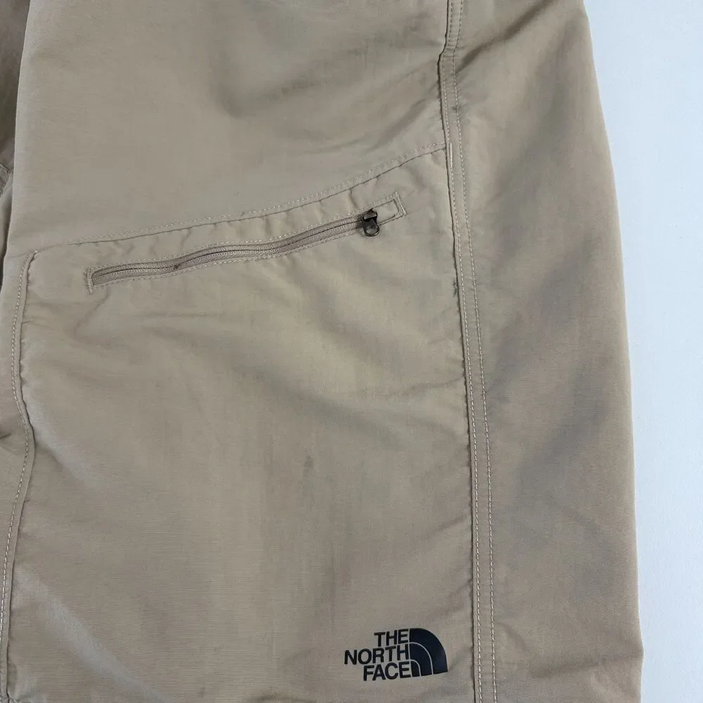The North Face Men's Belted Paramount Trail Shorts Tan Hiking Outdoors Size XL